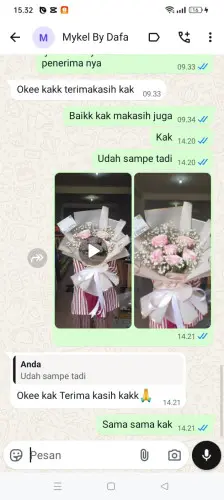 Testimonial Buket Bunga cihujan
