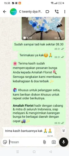 Testimonial Standing Flower cihujan