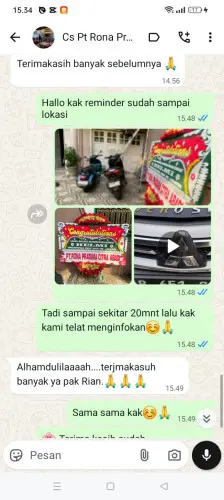 Testimonial Papan Bunga cihujan